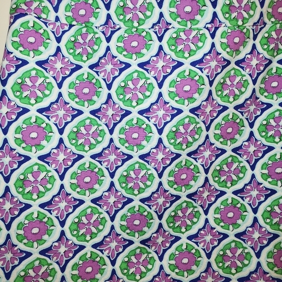 Talbots Straight Mini Skirt 10P Floral Lined Side Zip Tropical - Picture 2 of 8